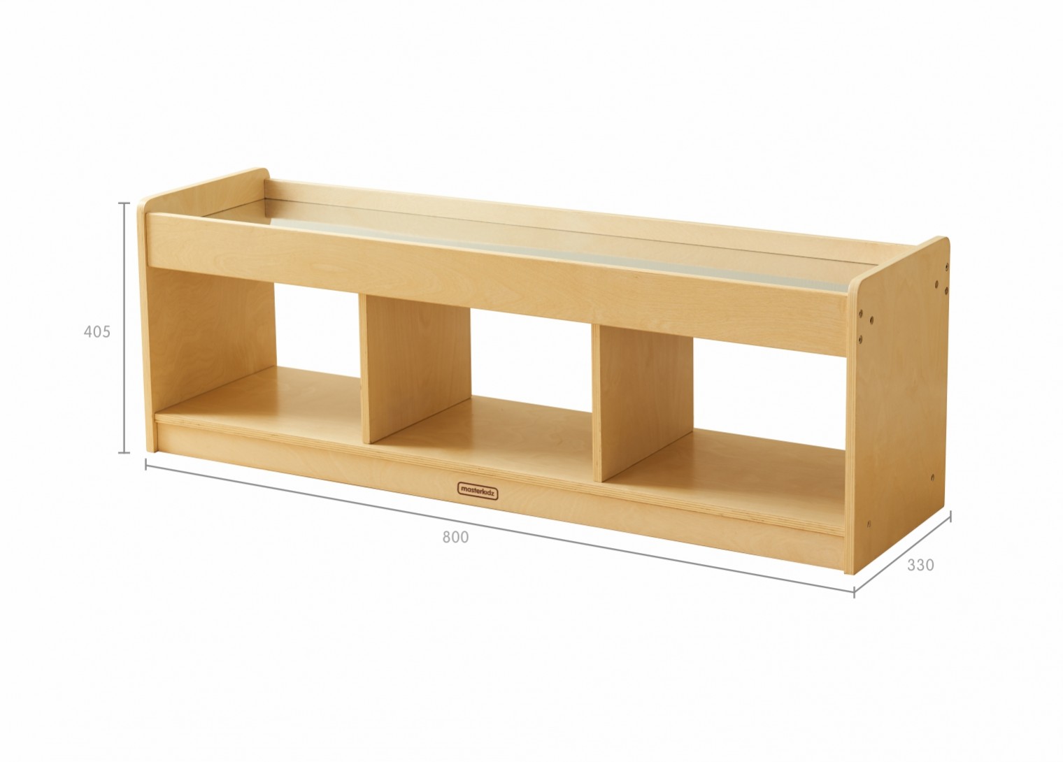 Toddler Play Center -1200L Mirrored Tabletop Shelving Unit