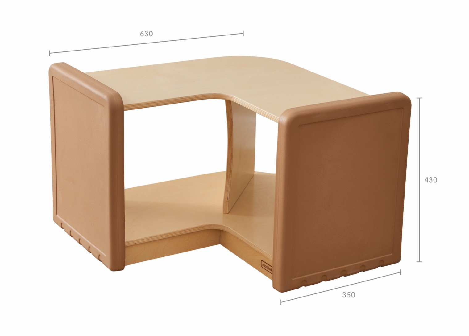 SoftEdge Toddler Play Center - 90° Corner Shelving Unit