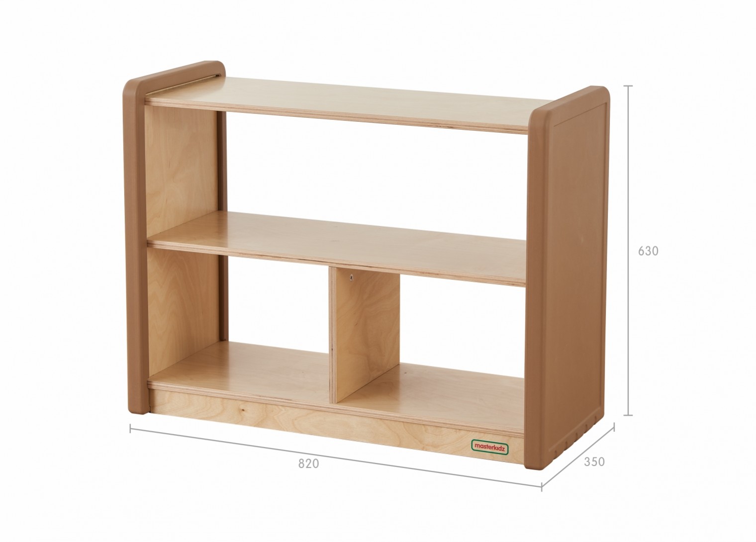 SoftEdge Toddler Play Center  620H x 800L 3-Compartment Shelving Unit - Open Back