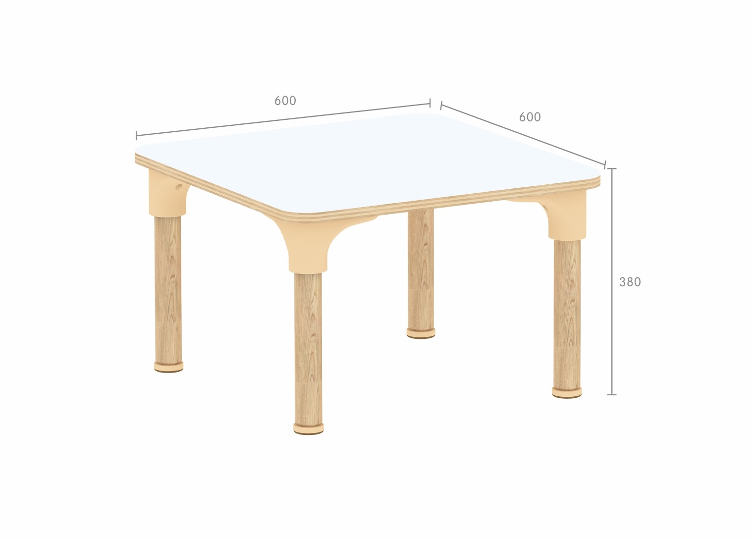 Alrik System - 380H Square Table (White)