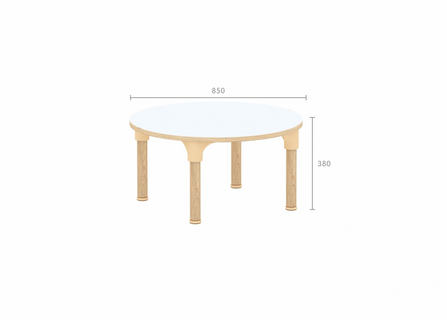 Alrik System - 380H Circular Table (White)