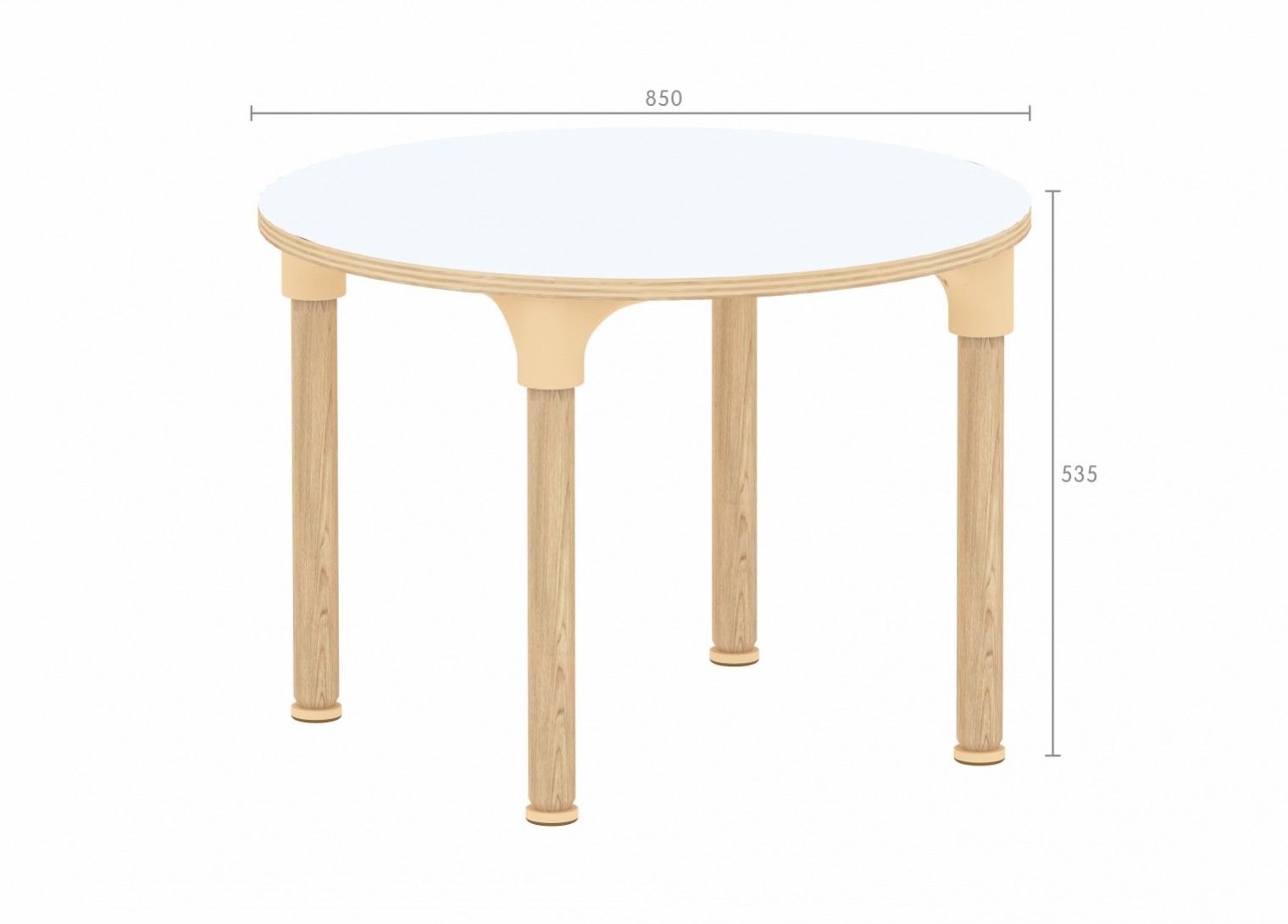 Alrik System - 535H Circular Table (White)
