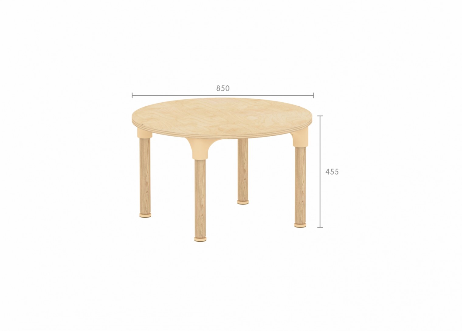 Alrik System - 455H Circular Table (Clear Varnish)