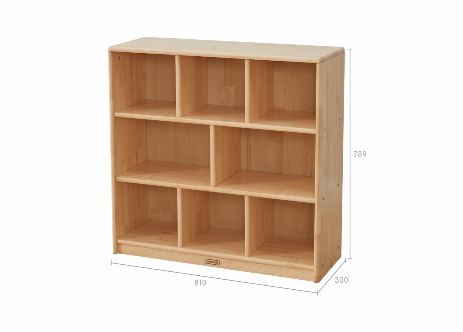 Acar - 789H x 810L Wooden  8-Compartment Shelving Unit - Wooden Back