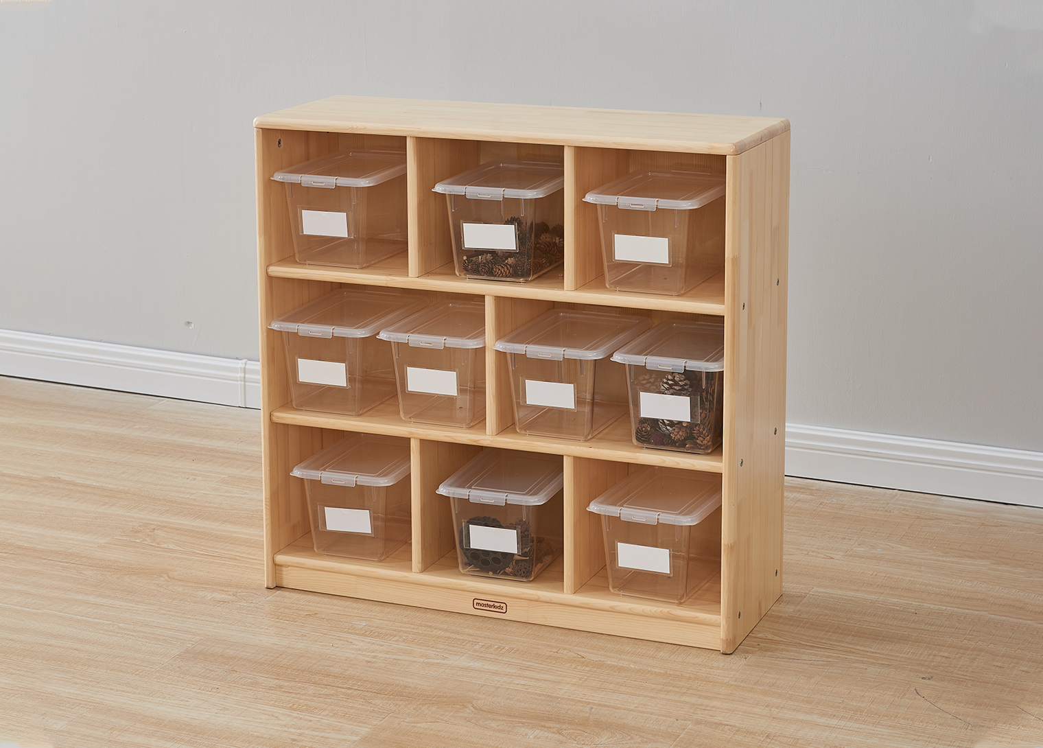 Acar - 789H x 810L Wooden  8-Compartment Shelving Unit - Wooden Back