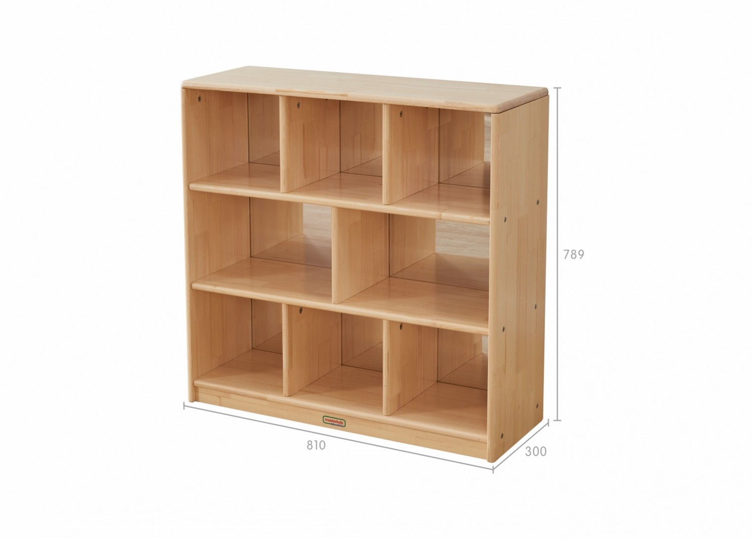 Acar - 789H x 810L Wooden  8-Compartment Shelving Unit - Anti-Scratch Acrylic Mirror Back