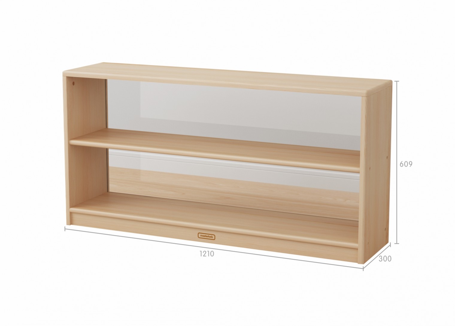 Acar - 609H x 1210L Wooden  Shelving Unit - Transparent Back