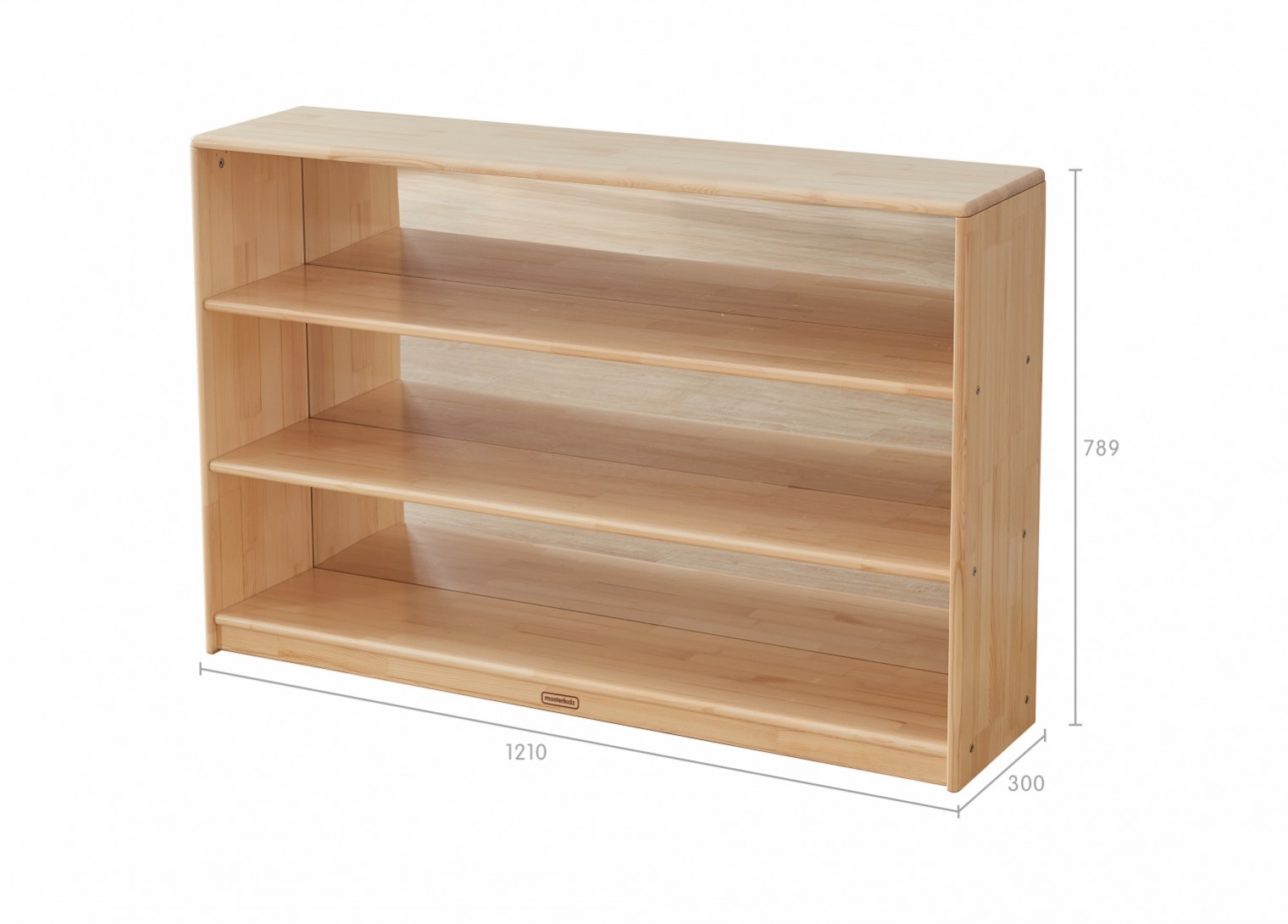 Acar - 789H x 1210L Wooden  Shelving Unit - Anti-Scratch Acrylic Mirror Back