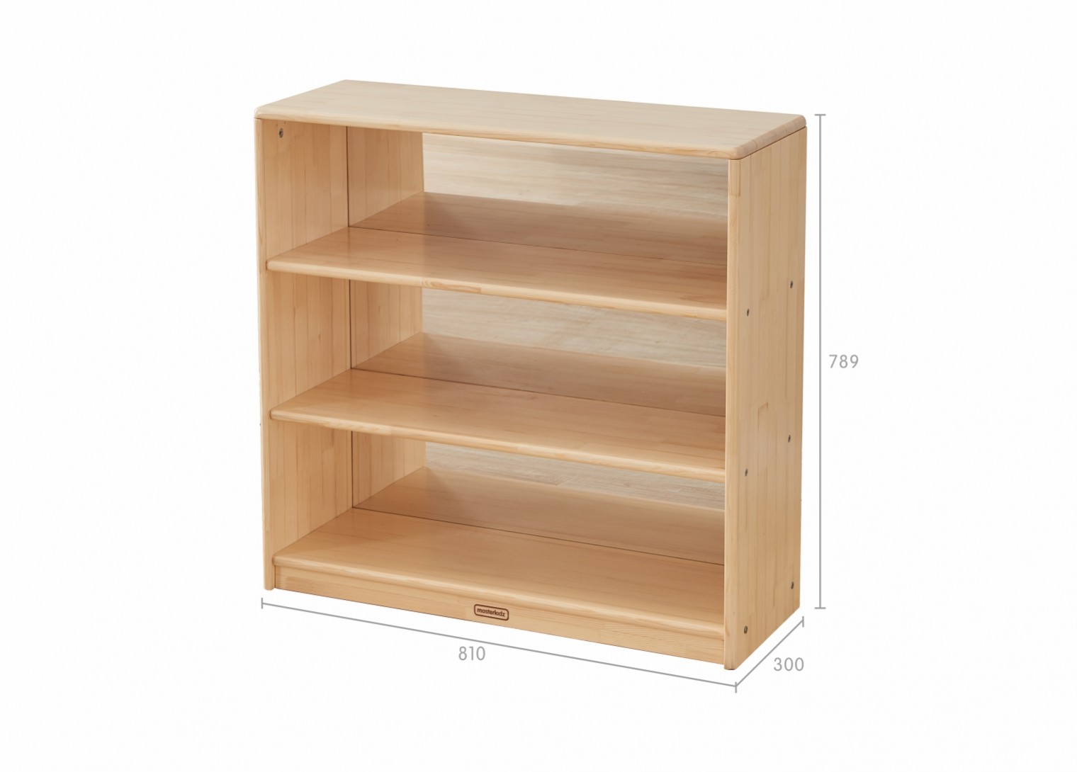 Acar - 789H x 810L Wooden  Shelving Unit - Anti-Scratch Acrylic Mirror Back