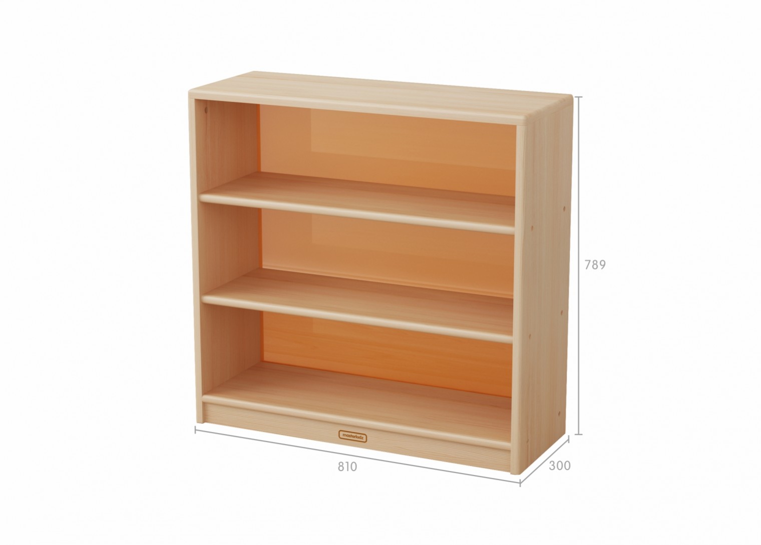 Acar - 789H x 810L Wooden  Shelving Unit - Translucent Orange Back