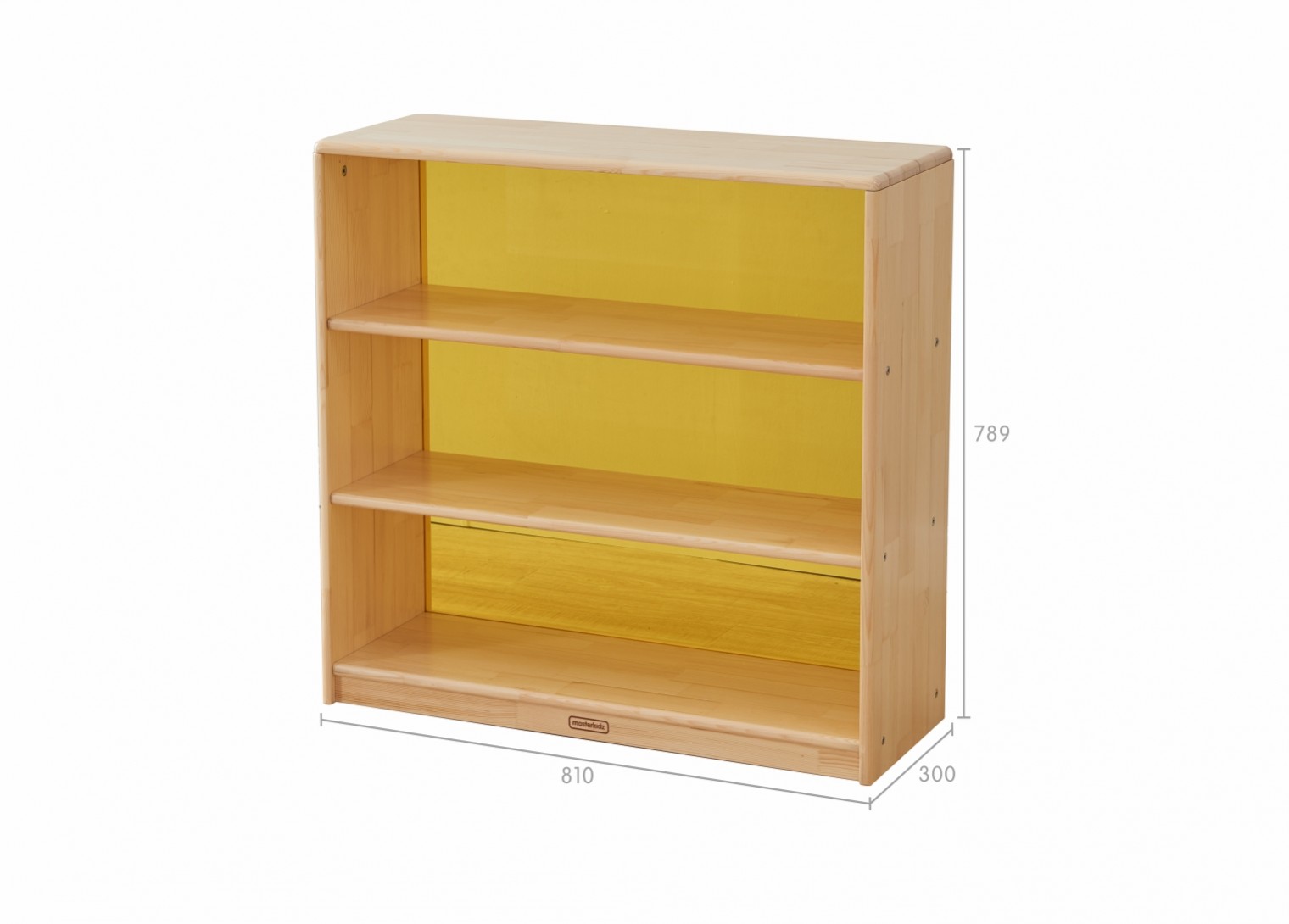 Acar - 789H x 810L Wooden  Shelving Unit - Translucent Yellow Back