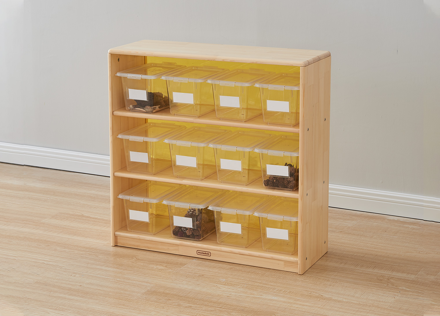 Acar - 789H x 810L Wooden  Shelving Unit - Translucent Yellow Back