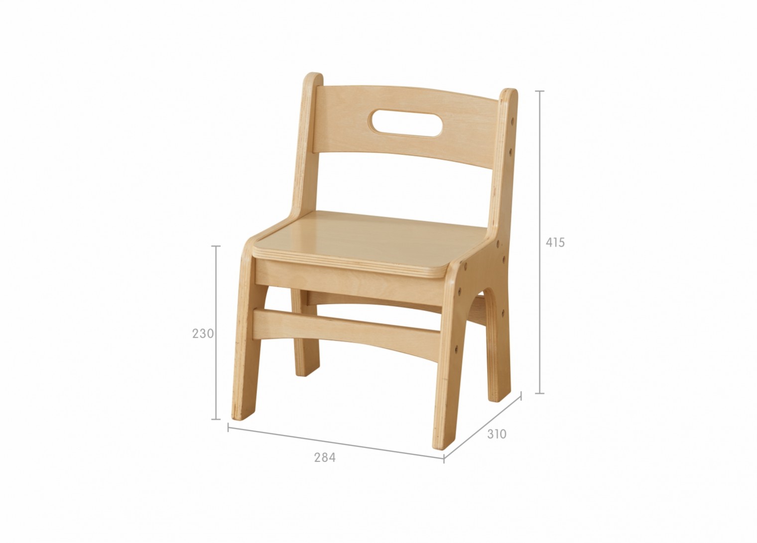 230H Duplex Wooden Chair - Natural