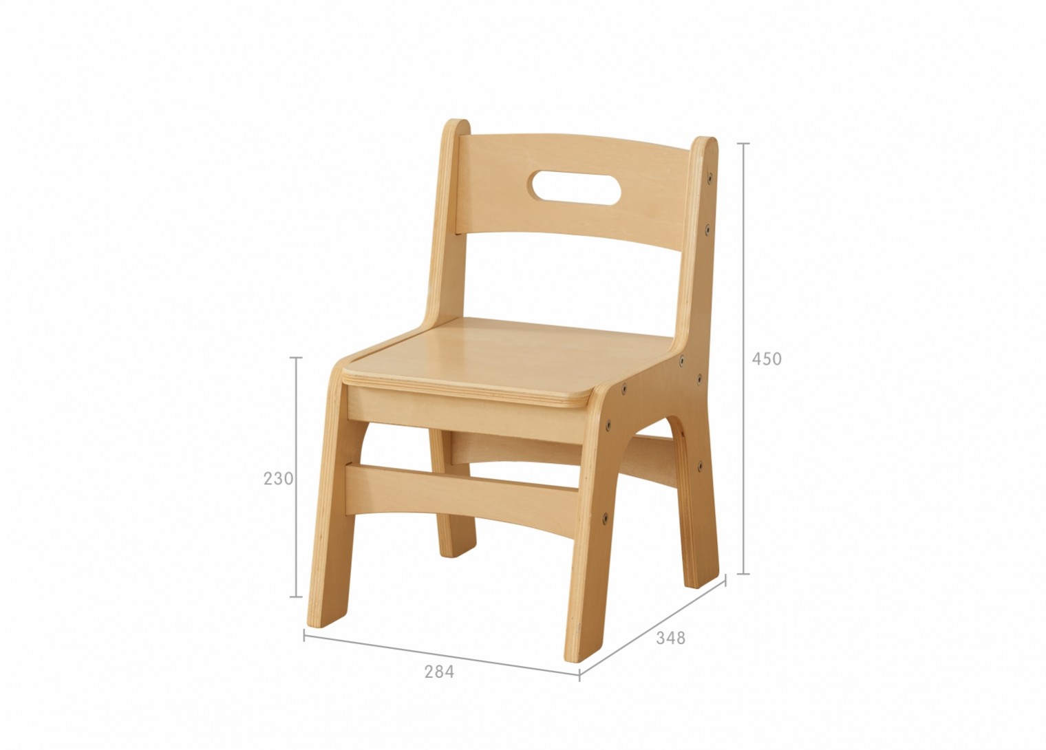 250H Duplex Wooden Chair - Natural