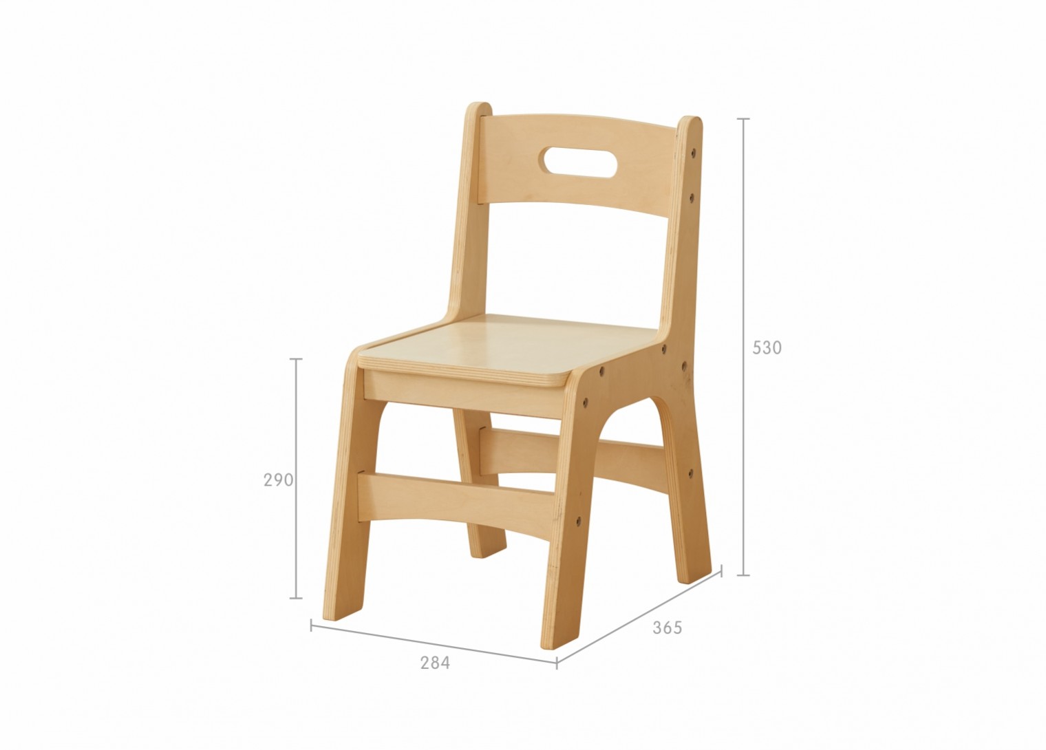290H Duplex Wooden Chair - Natural
