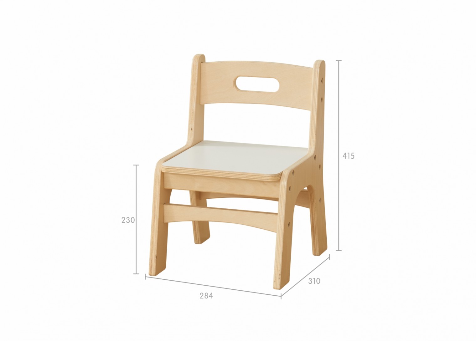 230H Duplex Wooden Chair - White