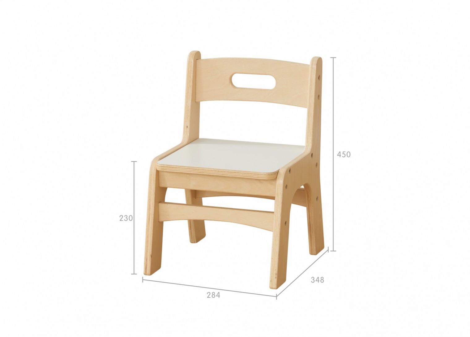 250H Duplex Wooden Chair - White