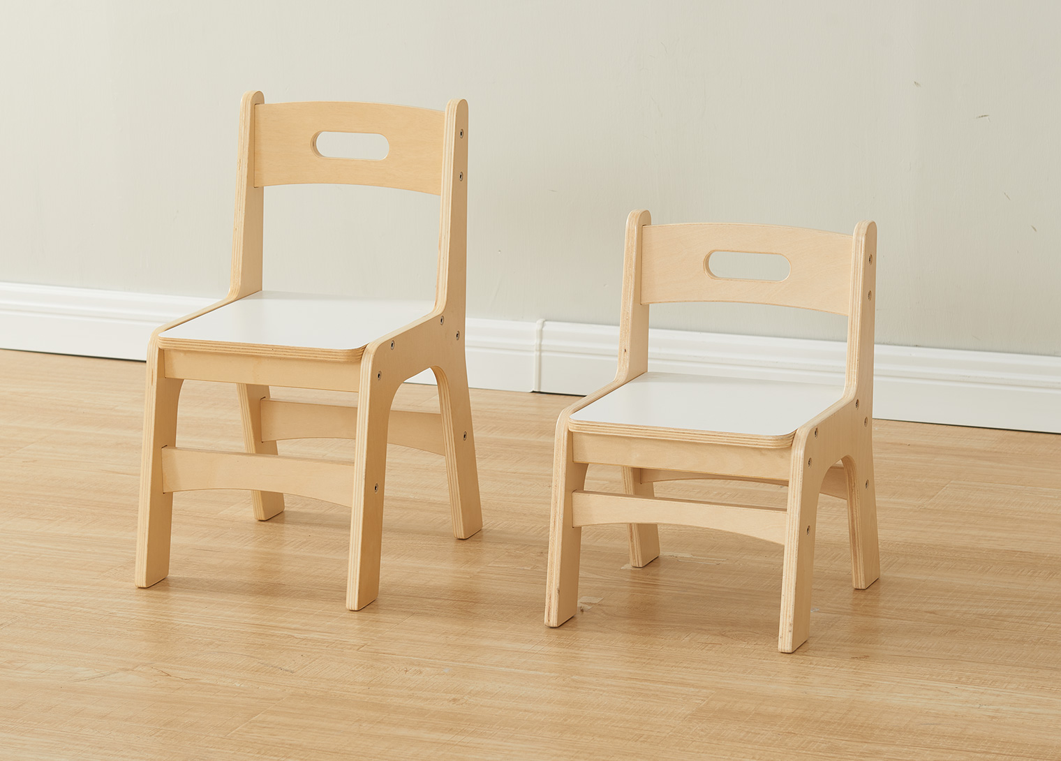 230H Duplex Wooden Chair - White