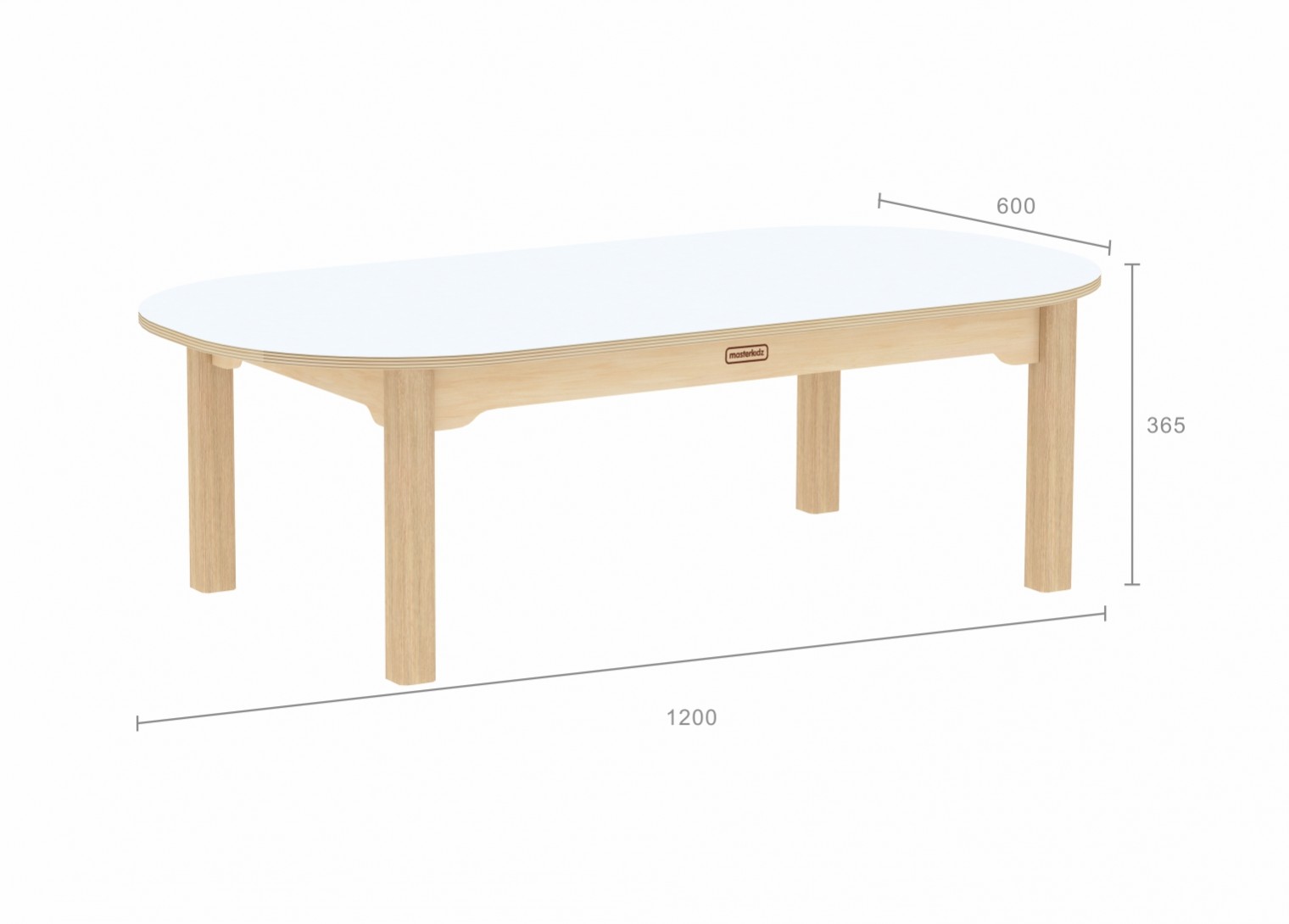 Inga Design Kids - 365H Oval-Shaped Table (White)