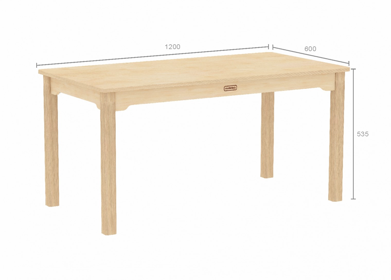 Inga Design Kids - 535H Rectangular Table (Clear Varnish)