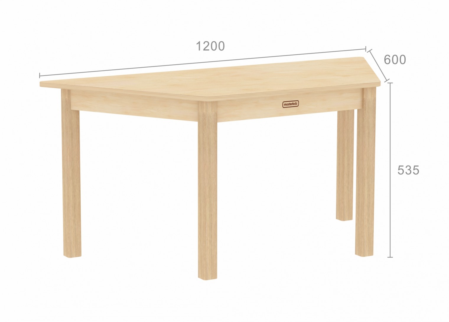 Inga Design Kids - 535H Trapezoidal Table (Clear Varnish)