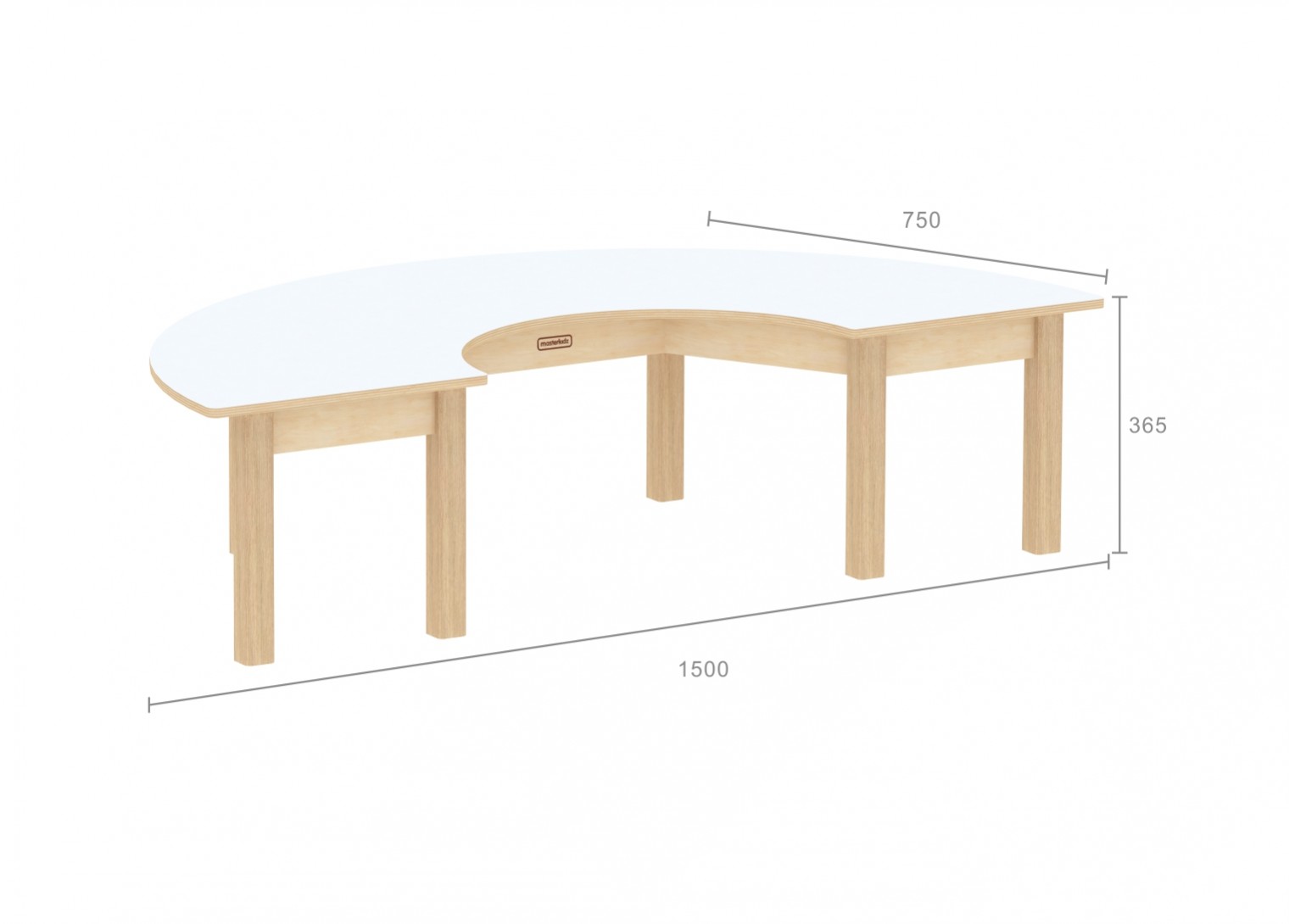 Inga Design Kids - 365H Horseshoe Activity Table (White)