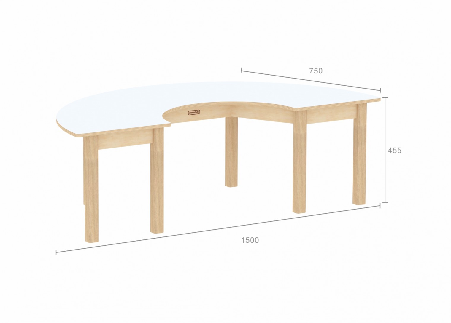 Inga Design Kids - 455H Horseshoe Activity Table (White)