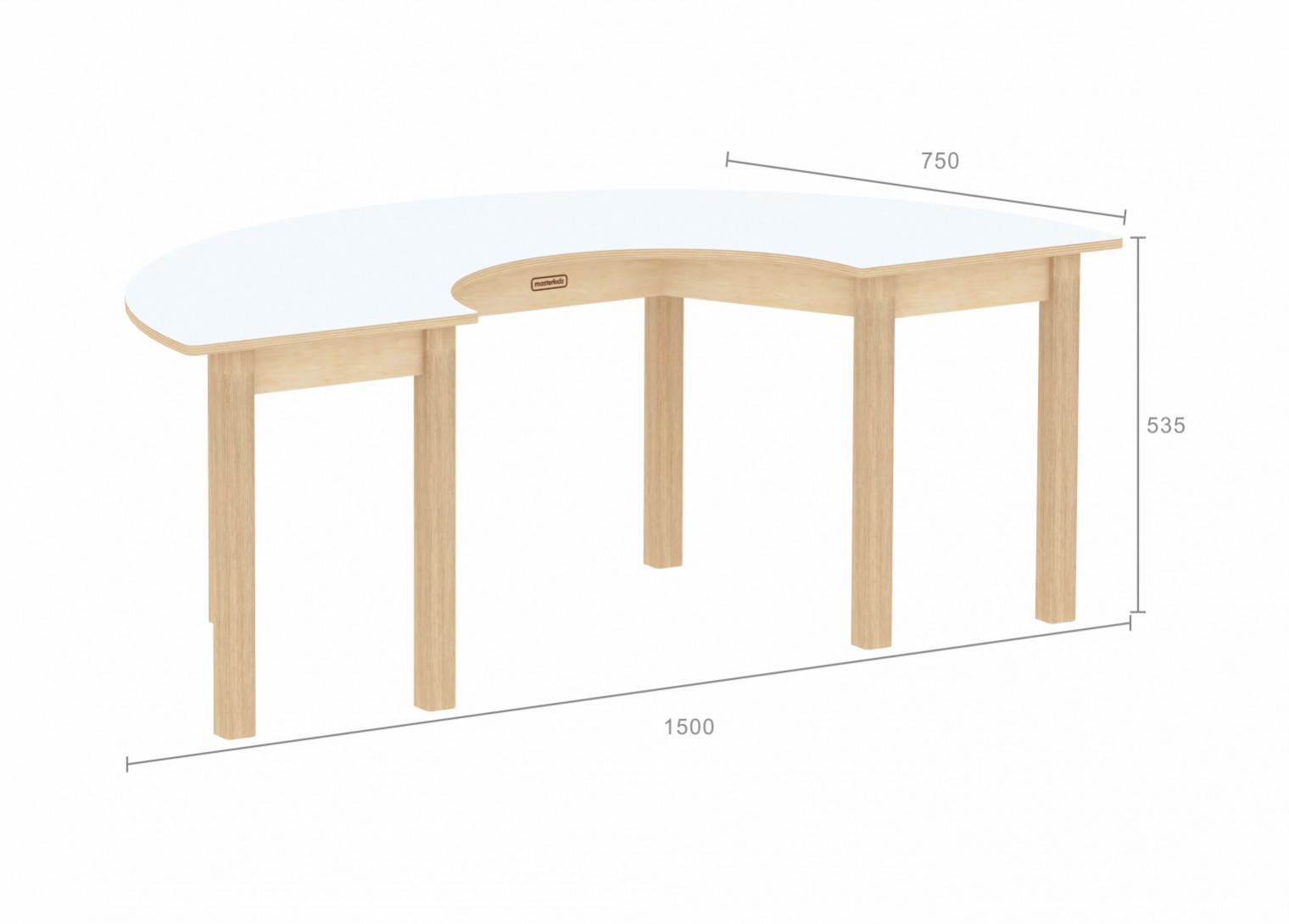 Inga Design Kids - 535H Horseshoe Activity Table (White)