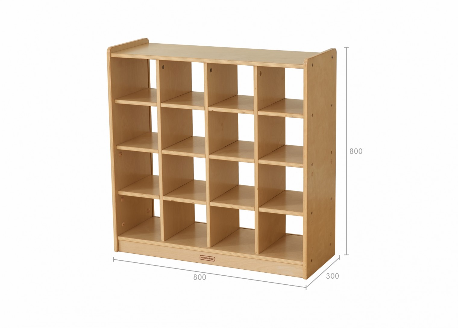 800H x 800L 16 Compartment Shelving Unit - Open Back