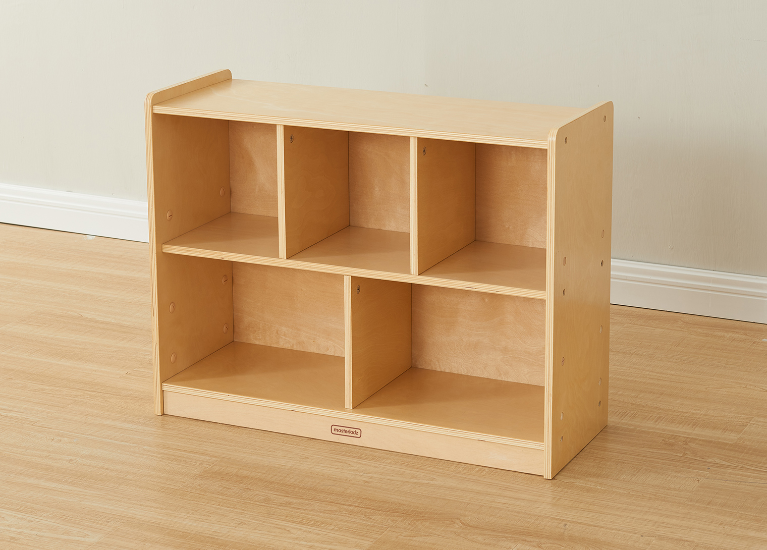 620H x 800L 5-Compartment Shelving Unit - Wooden Back 