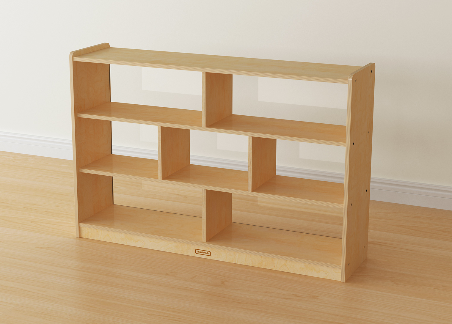 800H x 1200L 7  -Compartment Shelving Unit - Transparent Back