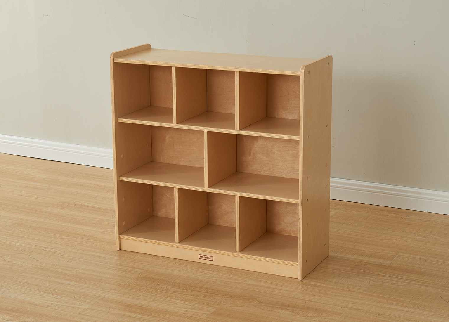 800H x 800L 8 Compartment Shelving Unit - Wooden Back