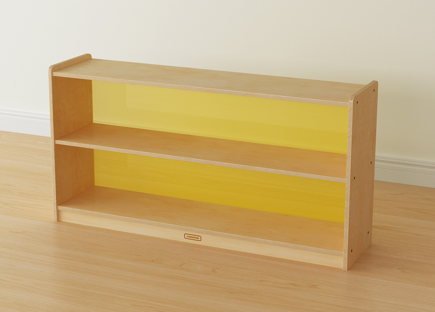 620H x 1200L Shelving Unit - Translucent Yellow Back