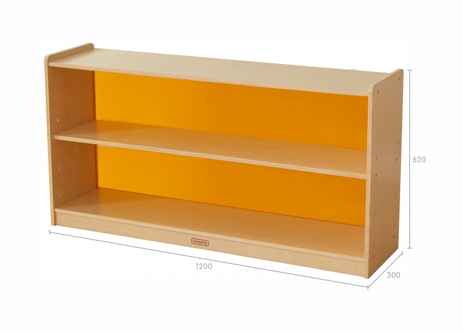 620H x 1200L Shelving Unit - Translucent Orange Back