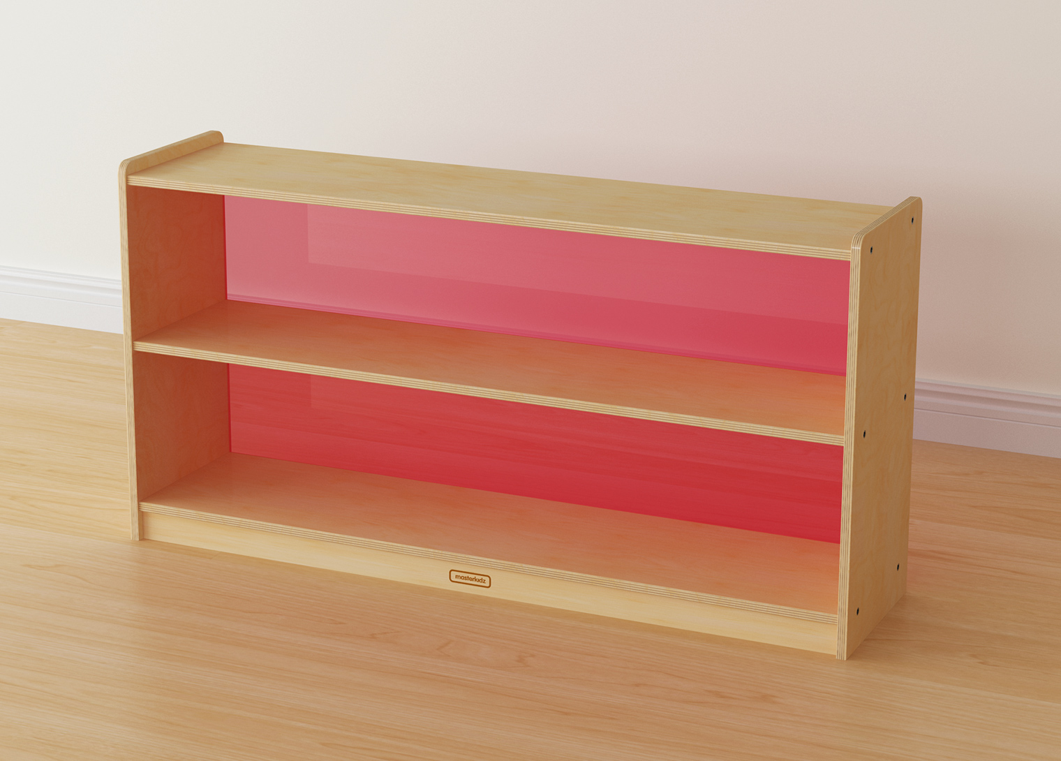 620H x 1200L Shelving Unit - Translucent Red Back