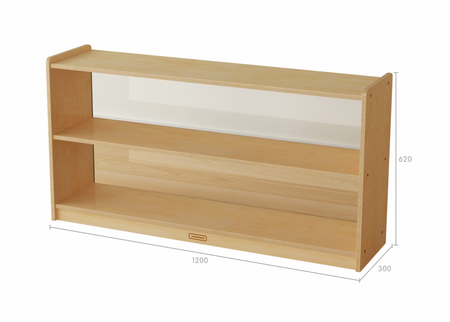 620H x 1200L Shelving Unit - Transparent Back