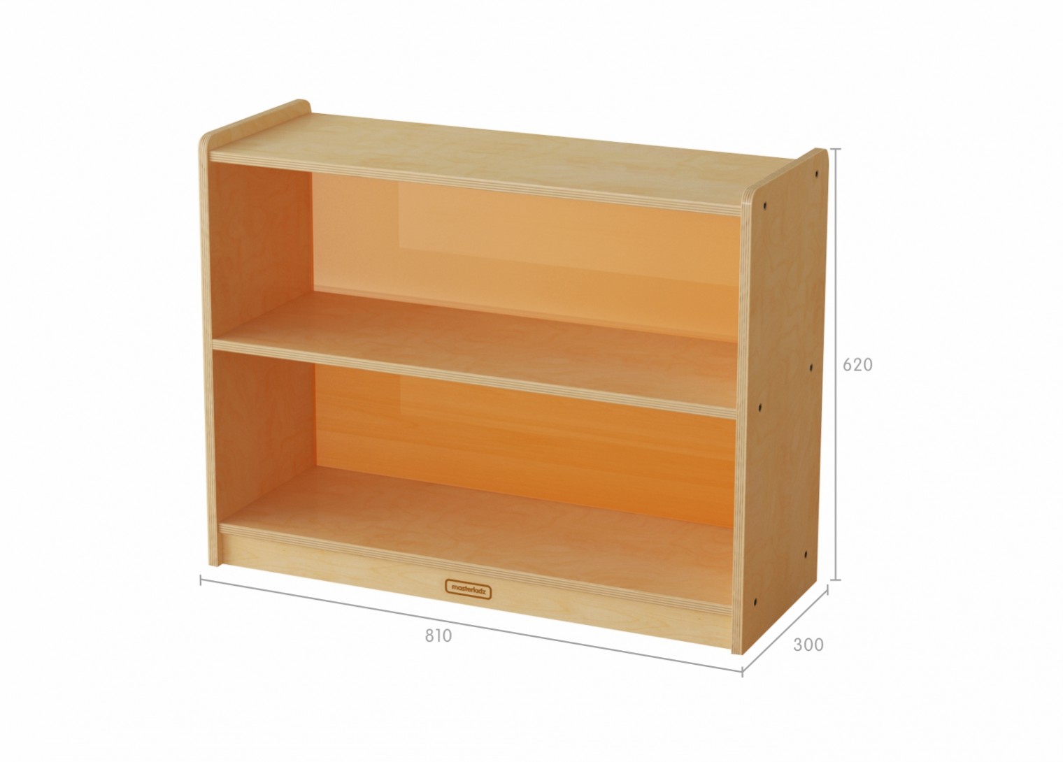 620H x 800L Shelving Unit - Translucent Orange Back