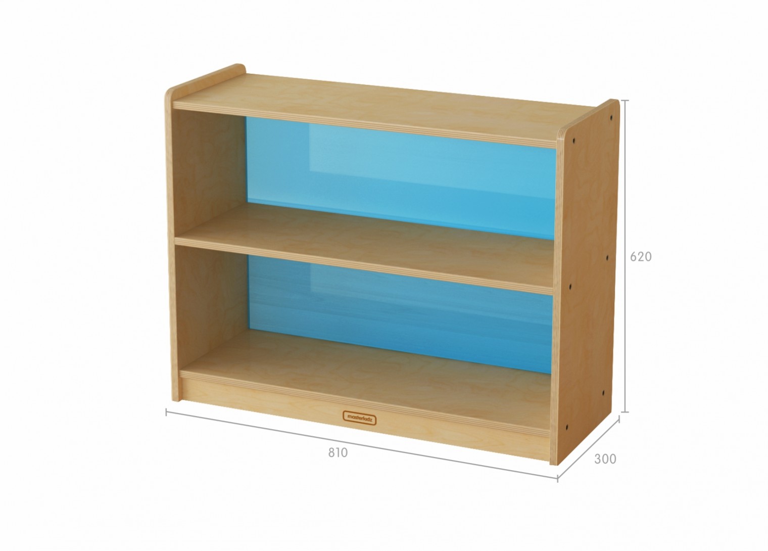 620H x 800L Shelving Unit - Translucent Blue Back