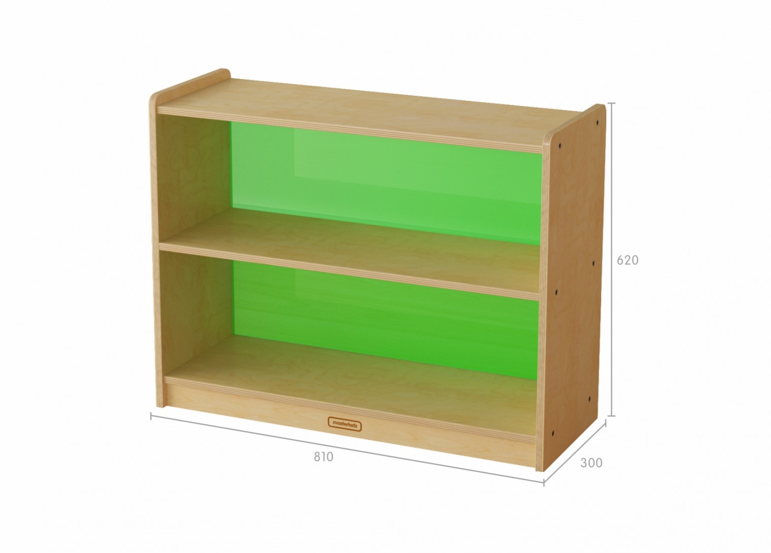 620H x 800L Shelving Unit - Translucent Green Back