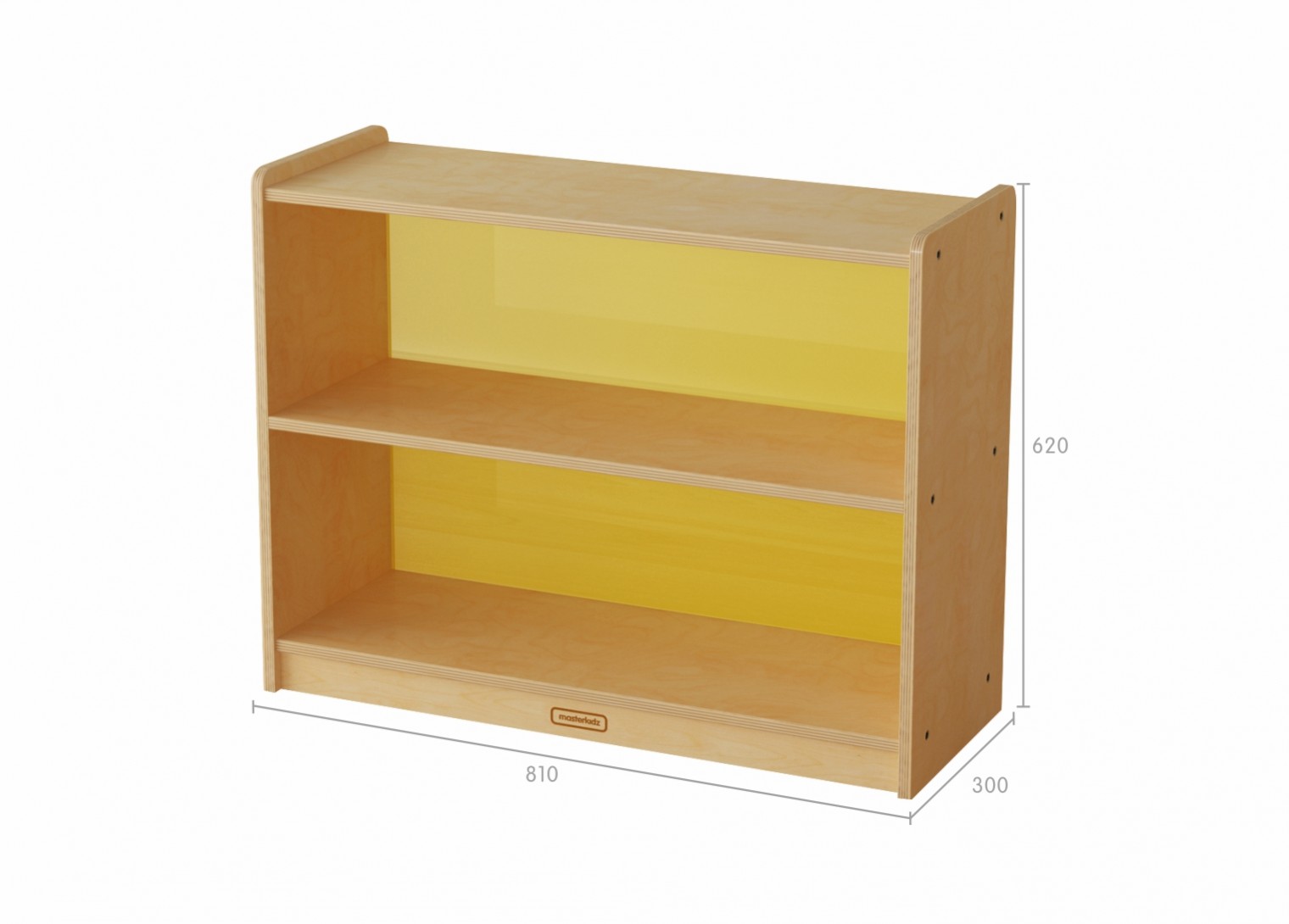 620H x 800L Shelving Unit - Translucent Yellow Back