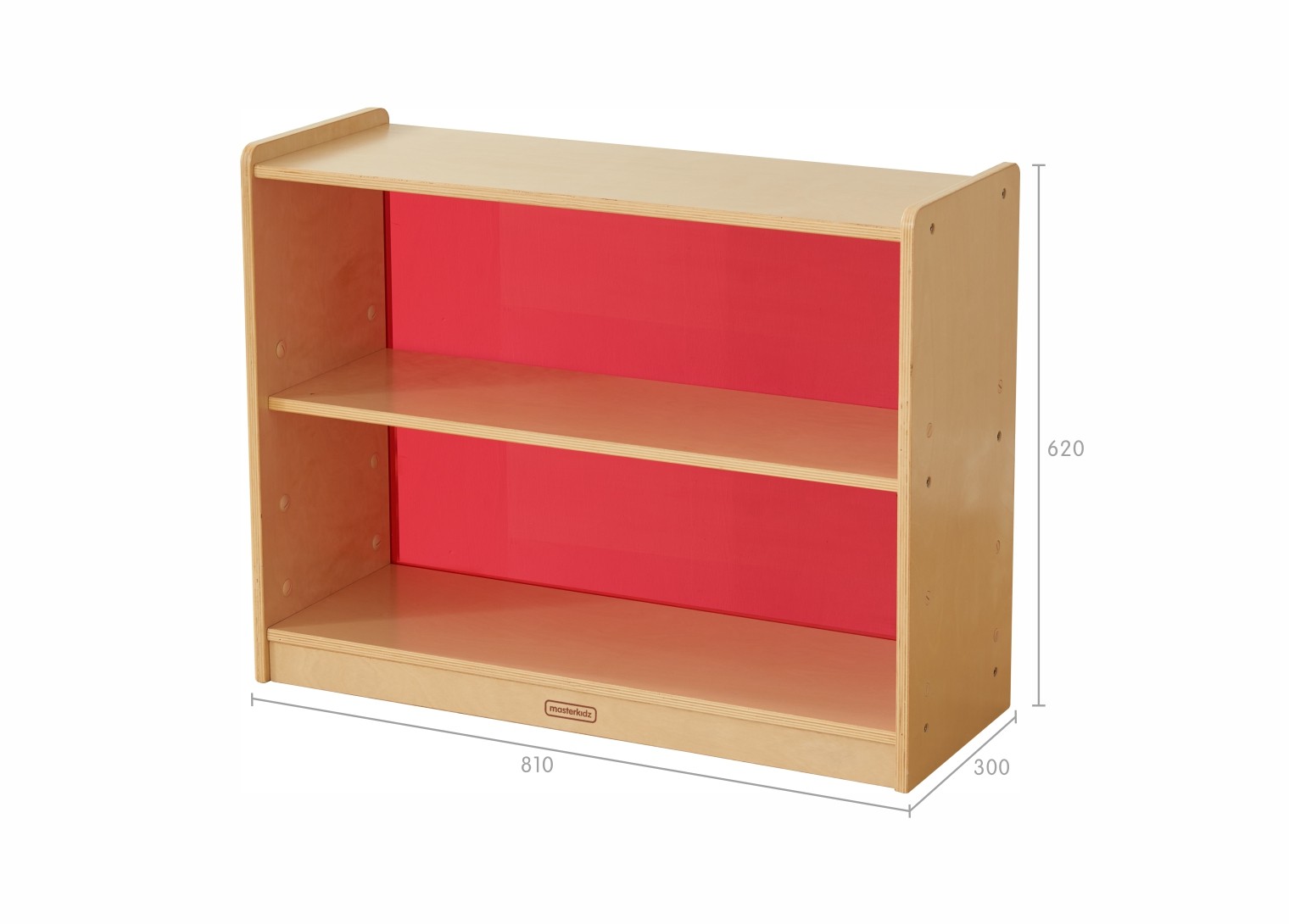 620H x 800L Shelving Unit - Translucent Red Back