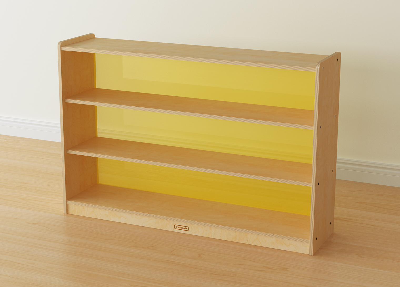 800H x 1200L Shelving Unit - Translucent Yellow Back