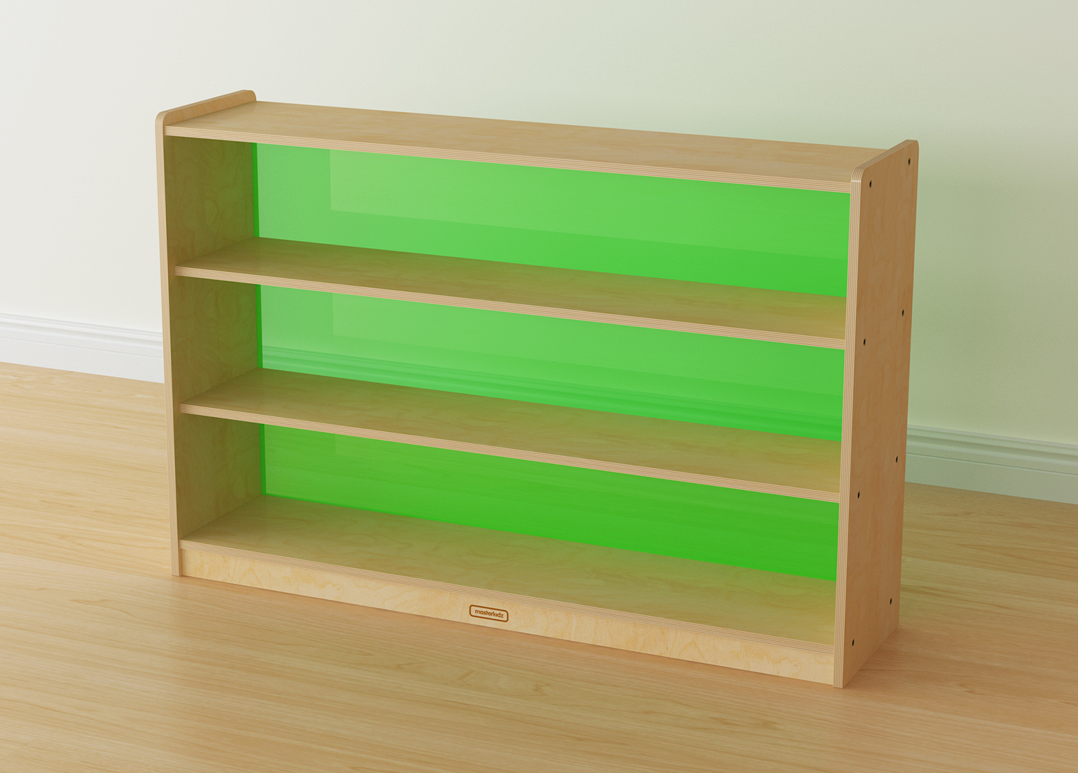 800H x 1200L Shelving Unit - Translucent Green Back