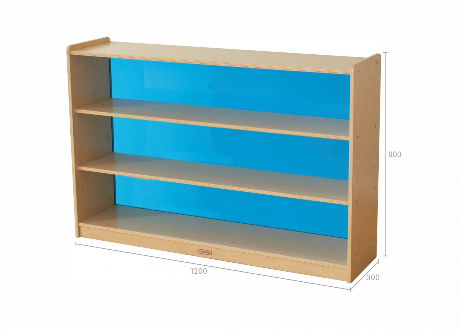 800H x 1200L Shelving Unit - Translucent Blue Back