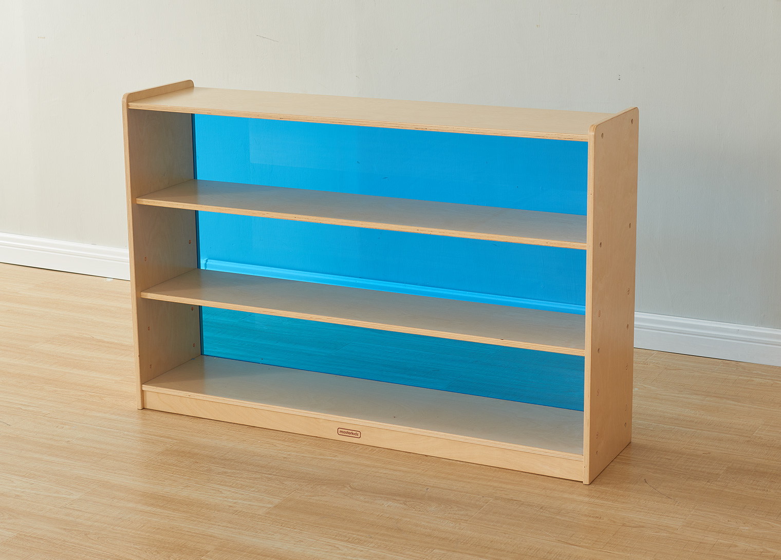 800H x 1200L Shelving Unit - Translucent Blue Back