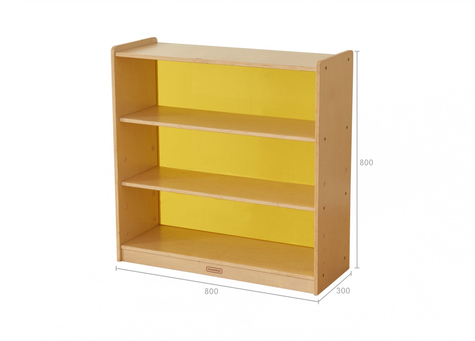 800H x 800L Shelving Unit - Translucent Yellow Back