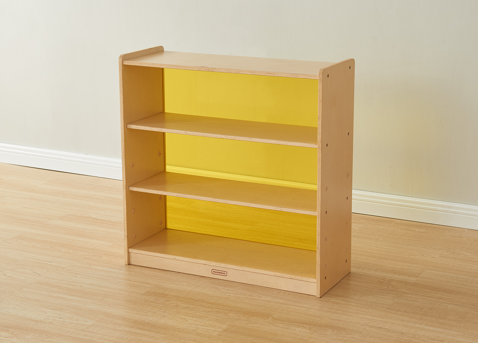 800H x 800L Shelving Unit - Translucent Yellow Back