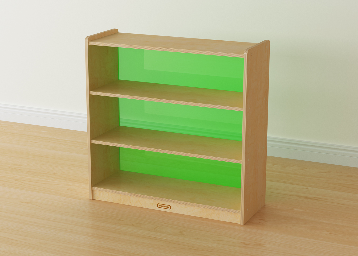 800H x 800L Shelving Unit - Translucent Green Back