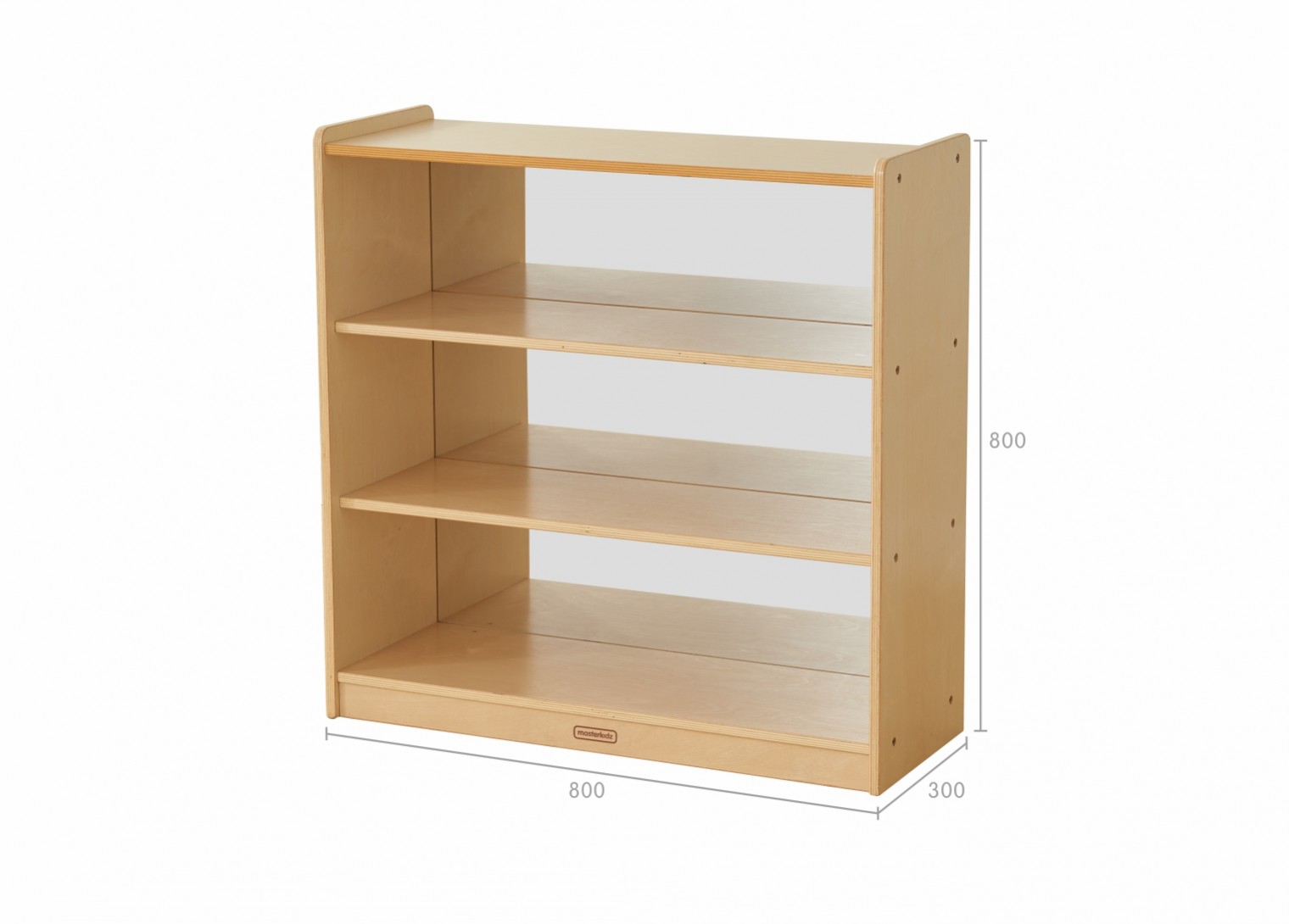 800H x 800L Shelving Unit - Anti-Scratch Acrylic Mirror Back 