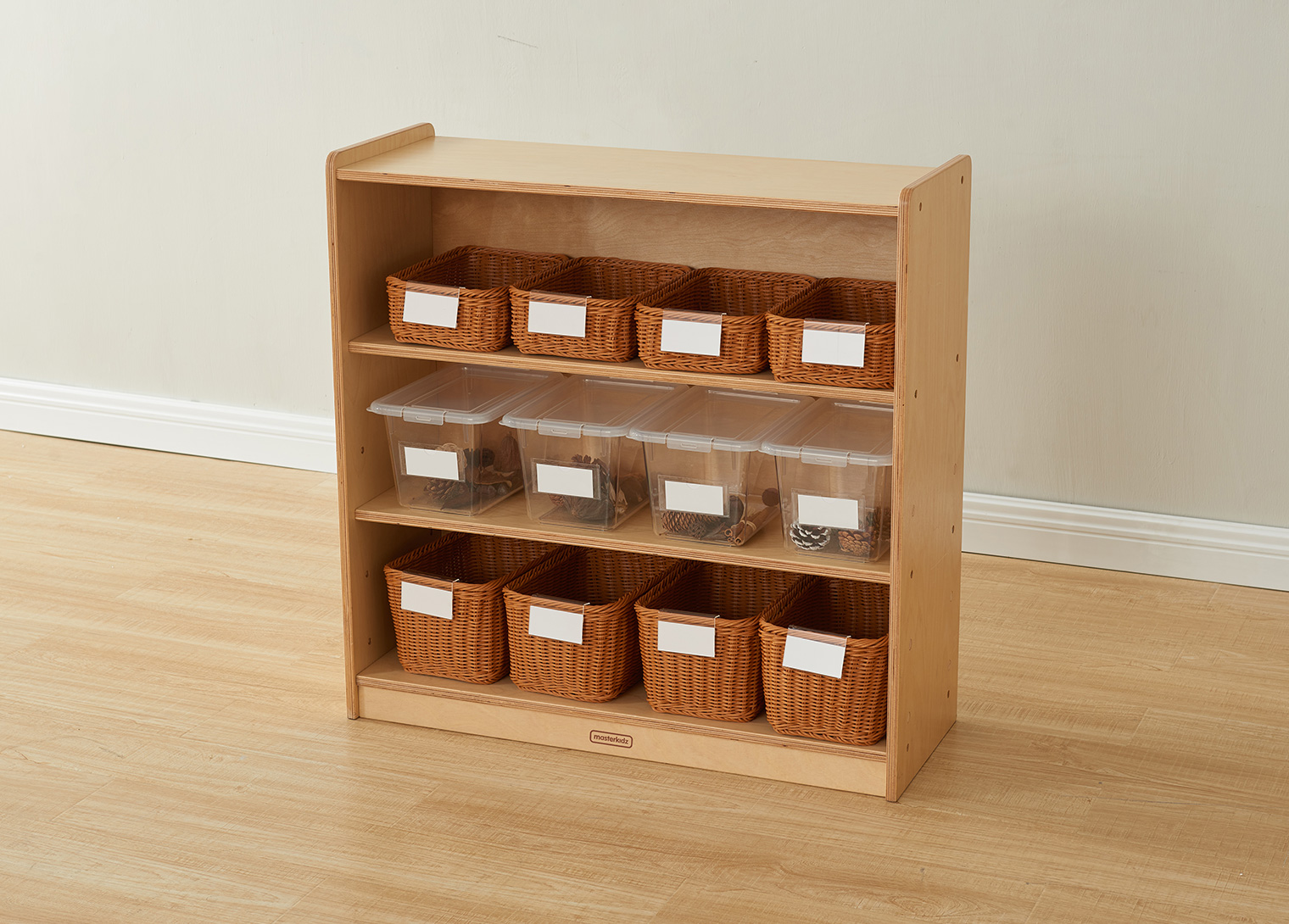 800H x 800L Shelving Unit - Wooden Back